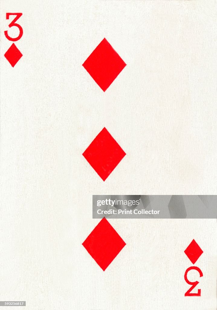 3 of Diamonds from a deck of Goodall & Son Ltd