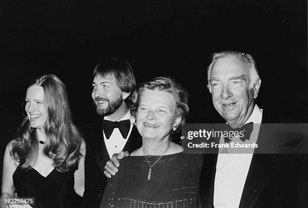 Broadcaster Walter Cronkite with his wife Betsy, daughter Kathy and Gary Marker at the Emmy Awards, California, September 8th 1979.