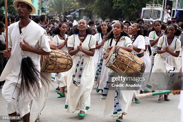Asheda Orthodox Christians observe the Ashenda Festival marking the end of a ...