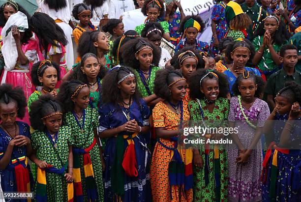 Asheda Orthodox Christians observe the Ashenda Festival marking the end of a ...