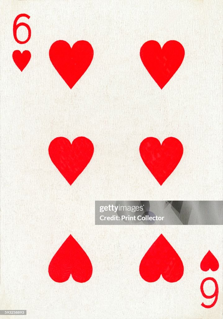 6 of Hearts from a deck of Goodall & Son Ltd