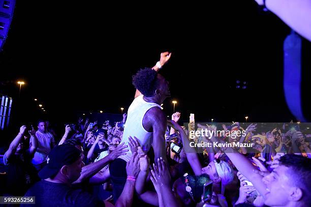 Recording artists Desiigner performs onstage during the 2016 Billboard Hot 100 Festival - Day 2 at Nikon at Jones Beach Theater on August 21, 2016 in...