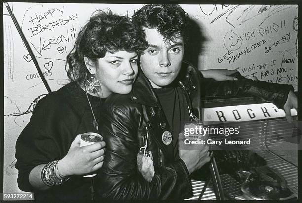 Young punk couple, Pleasant and Levi, at the Zero Zero club.