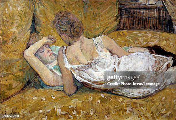 The two friends. Painting by Henri de Toulouse Lautrec , 1895. Private collection