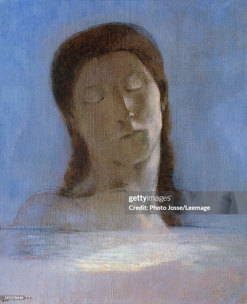 The Closed Eyes by Odilon Redon