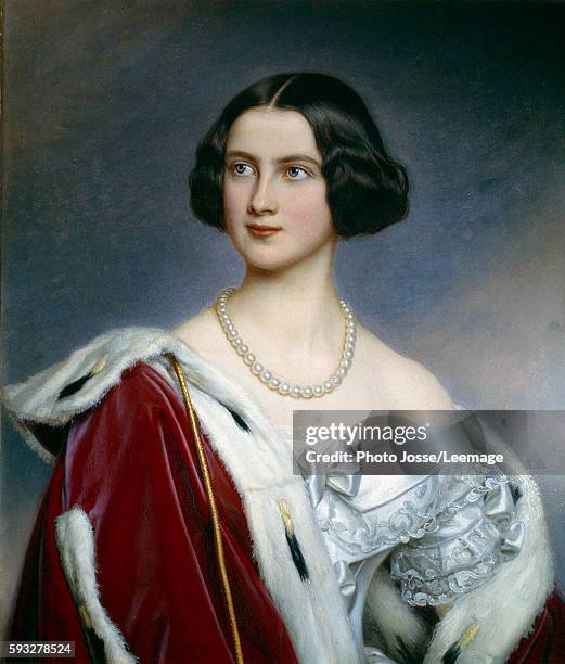 Portrait of the Princess Marie of Prussia , Painting by Joseph Karl Stieler ) 19th century. Castle of Nymphenburg, Munich, Germany