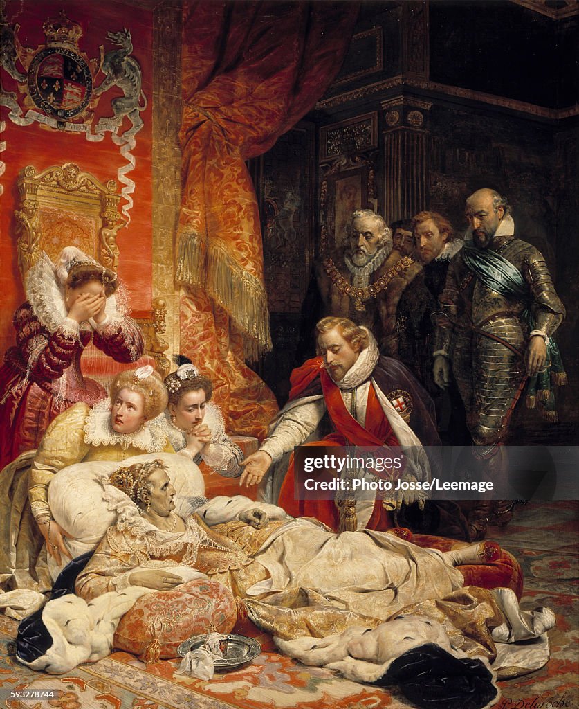 The death of Elizabeth I, Queen of England, in 1603 by Paul Delaroche
