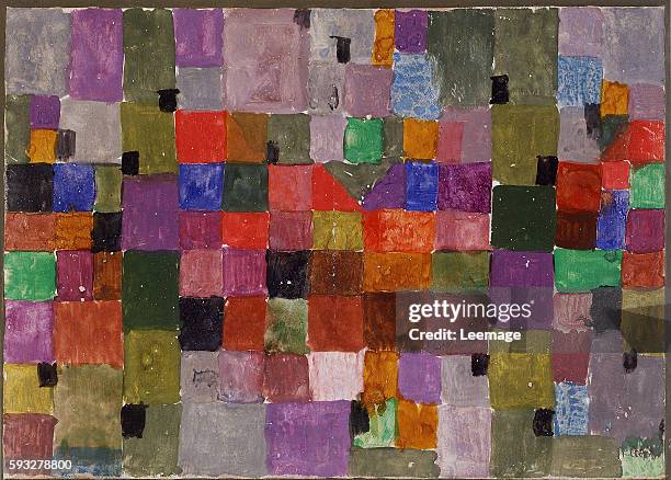 Noerdlicher Ort by Paul Klee 1879-1940. Watercolour on chalk priming on paper, bordered on gouache and pen, mounted on cardboard, 28.5 x 37.1 cm,...