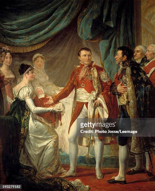 The presentation of the King of Rome -Napoleon'son- to the dignitaries of the Empire on 20 March 1811 in the presence of the Empress Marie Louise....