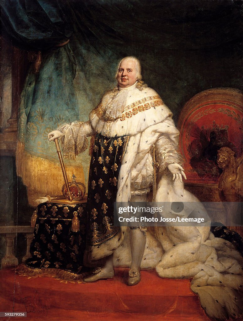 Portrait of Louis XVIII in coronation robes