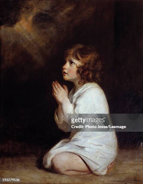 The infant Samuel praying. Painting by Joshua Reynolds , 1777. 0,89 x 0,7 m. Fabre Museum, Montpellier, France