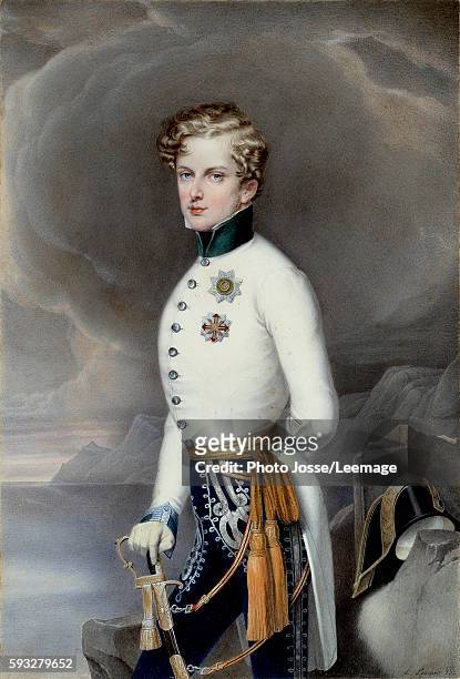 The King of Rome and Prince of Parma, Napoleon II, Duke of Reichstadt , son of the Emperor Napoleon I in the uniform of lieutenant colonel of the...