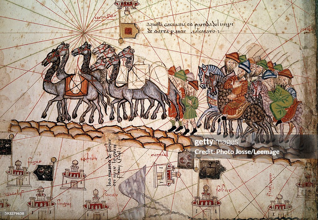 The silk road crossed by Marco Polo