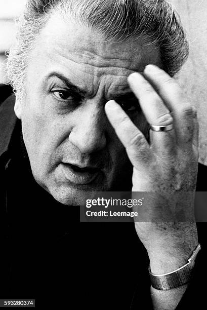 Portrait of italian director Federico Fellini in Rome, Italy 1972