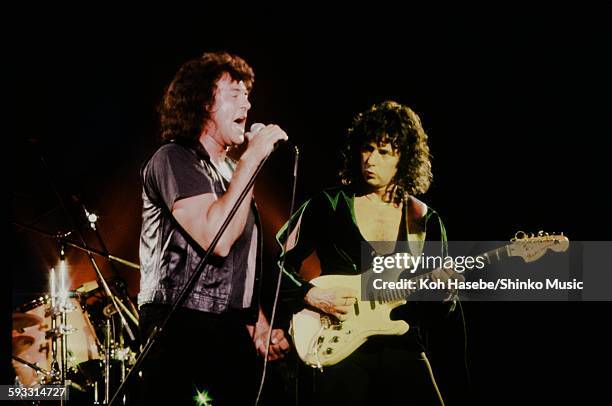 Deep Purple Ian Gillan Ritchie Blackmore live at Nihon Budokan, Tokyo, May, 1985.
