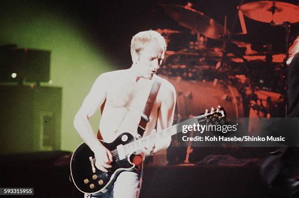 Def Leppard Phil Collen live at Nippon Budokan, Tokyo, June 18, 1996.