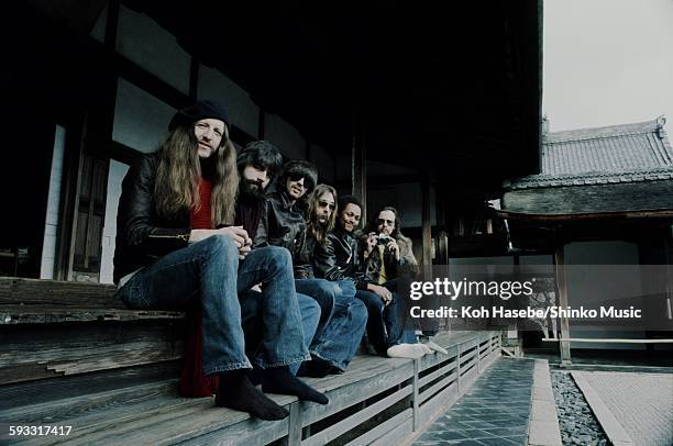 Doobie Brothers at the temple in Kyoto, Kyoto, January 1976.