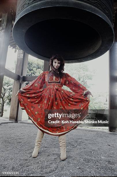 Kate Bush at Zojoji temple, Tokyo, June 1978.