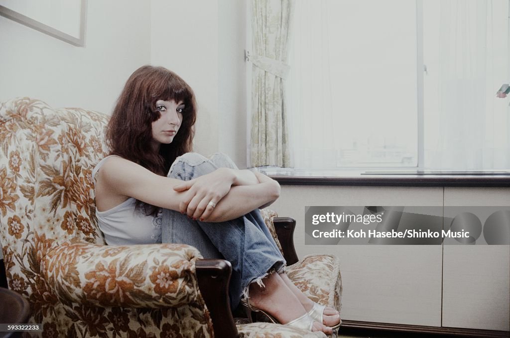 Kate Bush Relaxing In A Hotel Room
