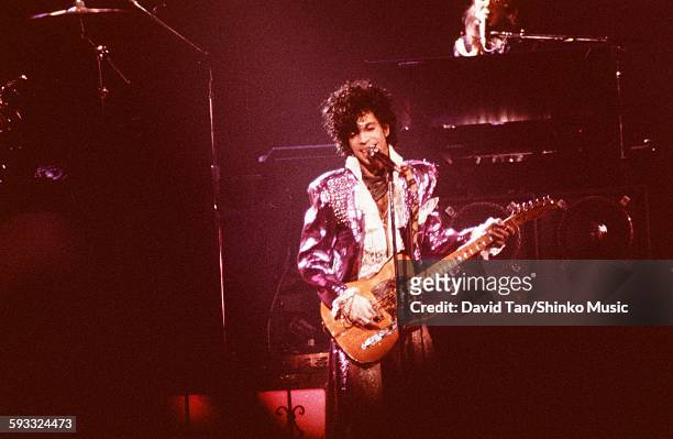 Prince in the Purple Rain tour in North America, New York, March 1985.