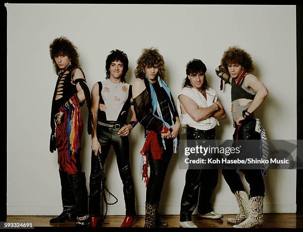 Bon Jovi studio photo session in Tokyo, October 1984.