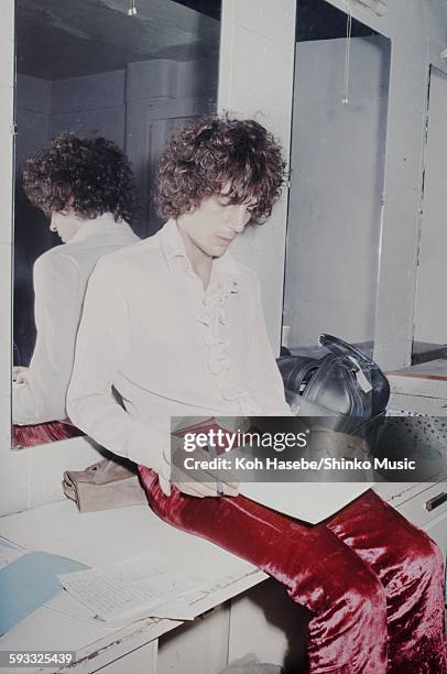 Syd Barrett Pink Floyd in a club dressing room in London, London, 1969.