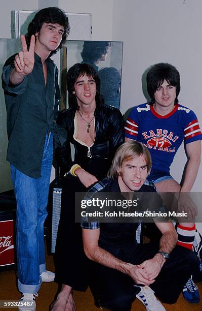 Bay City Rollers at the hotel, Tokyo, September 1977.