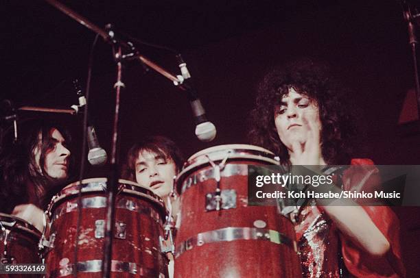 Rex Marc Bolan, Mickey Finn and Bill Legend live at Nippon Budokan, Tokyo, November 28, 1972.