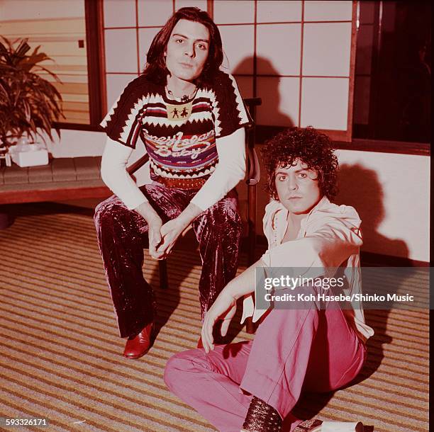 Rex Marc Bolan, Mickey Finn at the hotel, Tokyo, October 1973.