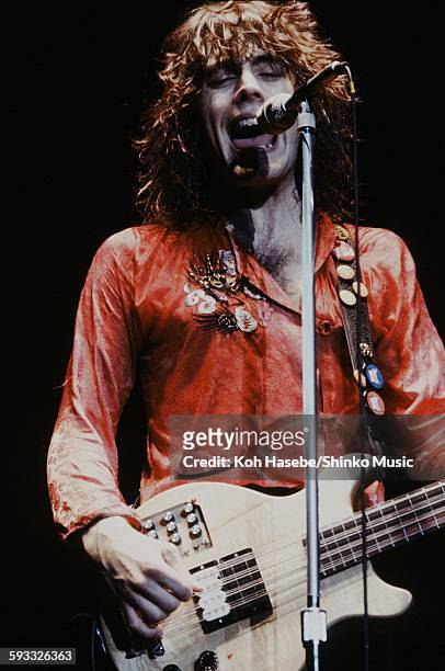 Cheap Trick Tom Petersson live at Nippon Budokan, Tokyo, April 1978.