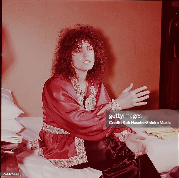 Rex Marc Bolan photo session in Hilton Hotel, Tokyo, November 1972.