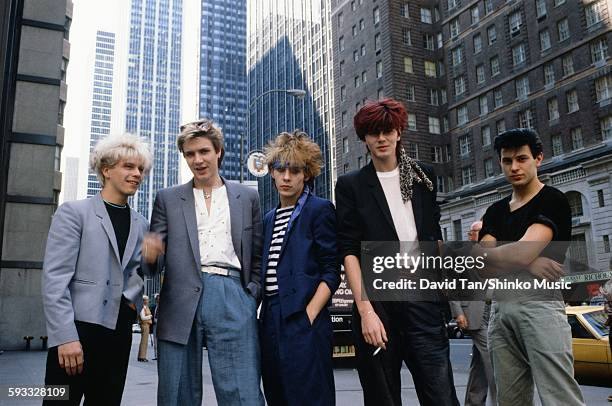 Duran Duran on a street corner in NYC, NYC, September 1981.