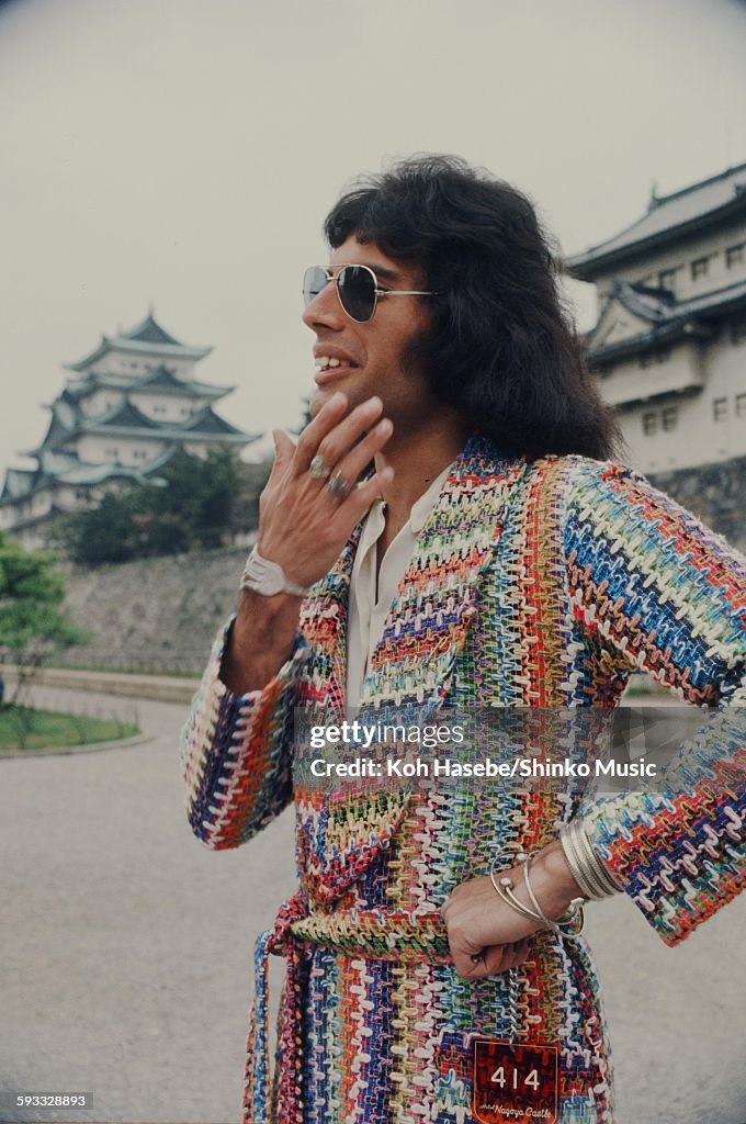 Freddie Mercury Queen Against The Nagoya Castle