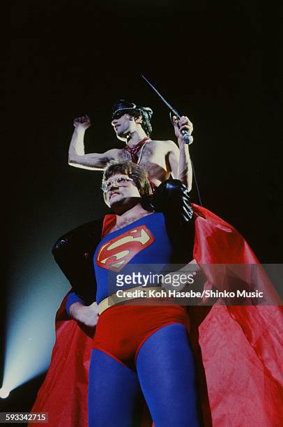 Queen Freddie Mercury live at Nihon Budokan, Tokyo, April 1979.