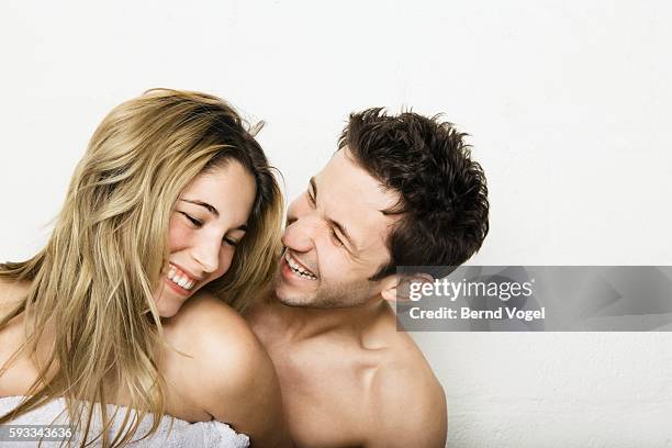 playful couple - teasing stock pictures, royalty-free photos & images