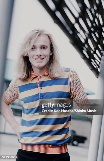 Cheap Trick Robin Zander outdoor photo session, Kanagawa, August 1980.