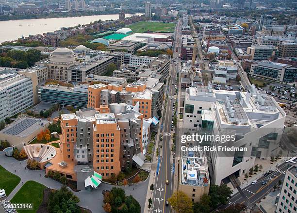 The Stata Center on the campus of the Massachusetts Institute of Technology in Cambridge, MA. The Stata Center designed by architect Frank Gheary is...