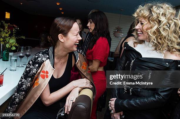 Actresses Brie Larson and Natasha Lyonne attend the Women of Cinefamily weekend closing party at The Standard Hollywood on August 21, 2016 in West...