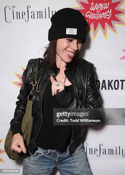 Fairuza Balk attends the premiere Of IFC Midnight's "Antibirth" at Cinefamily on August 21, 2016 in Los Angeles, California.