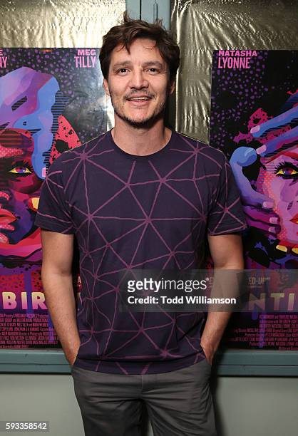 Pedro Pascal attends the premiere Of IFC Midnight's "Antibirth" at Cinefamily on August 21, 2016 in Los Angeles, California.
