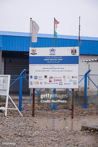 View of Arbat Refugee camp in Northern Iraq - Kurdistan near Sulaimaniyah city in 27 October 2015.