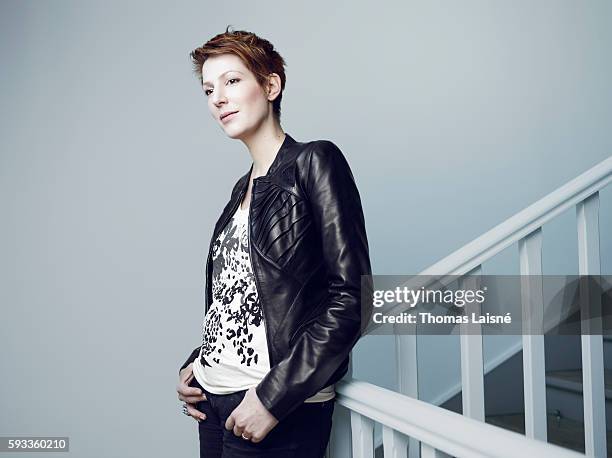 Journalist Natacha Polony is photographed for Self Assignment on January 6, 2012 in Paris, France.