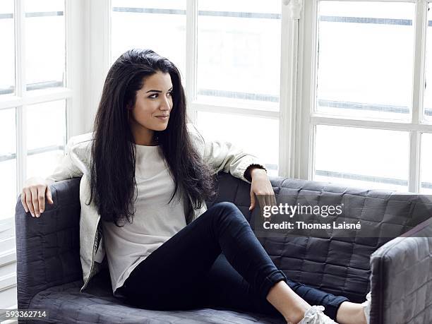 Actress Sabrina Ouazani is photographed for Self Assignment on April l24, 2014 in Paris, France.