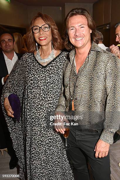 Galia Salimo and Sebastien Peiffert attend the Massimo Gargia Birthday Party at Hotel de Paris of Saint Tropez on August 21, 2016 in Saint-Tropez,...