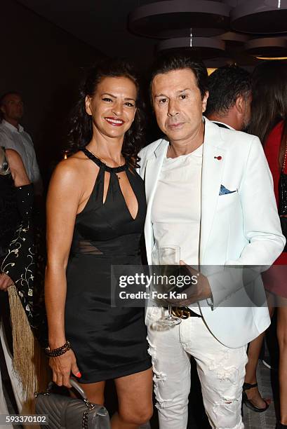 Cathy Martin and Vincent Martin from Tsar Folie's Club attend the Massimo Gargia Birthday Party at Hotel de Paris of Saint Tropez on August 21, 2016...