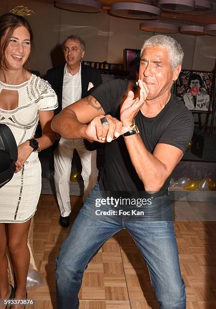 SamyÊNaceri and Marie de Fleuriau attend the Massimo Gargia Birthday Party at Hotel de Paris of Saint Tropez on August 21, 2016 in Saint-Tropez,...