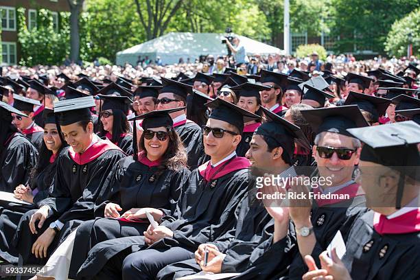 Commencement ceremonies at the Harvard Business School campus in Boston, MA on May 29, 2014.