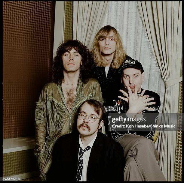 Cheap Trick group shot at a hotel, Tokyo, April 1978.