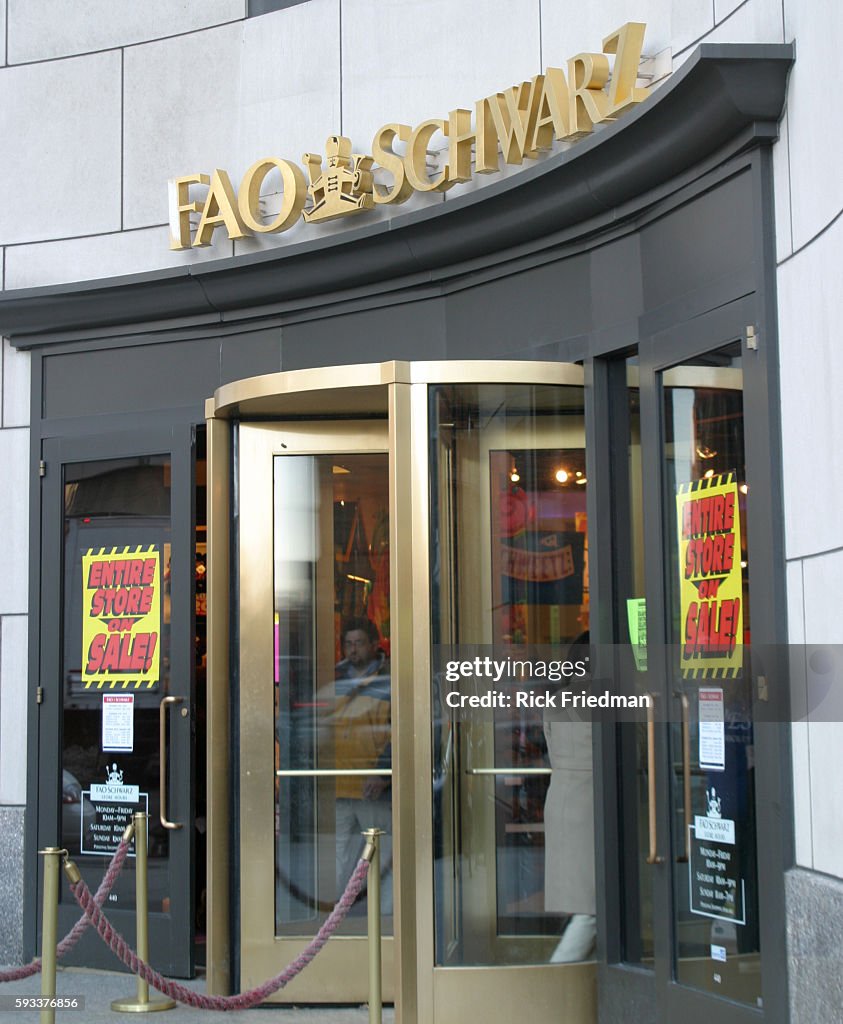 The exterior of FAO Schwartz toy store in Boston where all toys