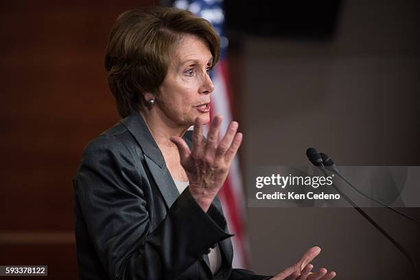 House Minority Leader Nancy Pelosi, , speaks during a news conference about the ongoing fiscal cliff budget impasse in Washington DC December 20,...